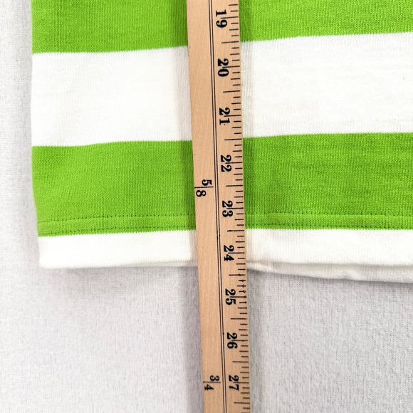 BARBARIAN RUGBY WEAR Womens Polo Shirt Medium Green White Stripe Patron Bee NEW - Picture 7 of 14